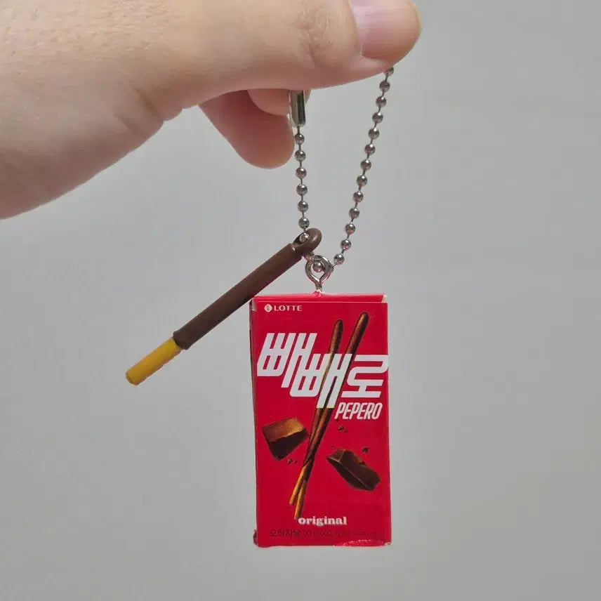 [BUNJANG] Lotte Pepero Original Miniature Keychain / 롯데 빼빼로 미니어처 오리지널 키링