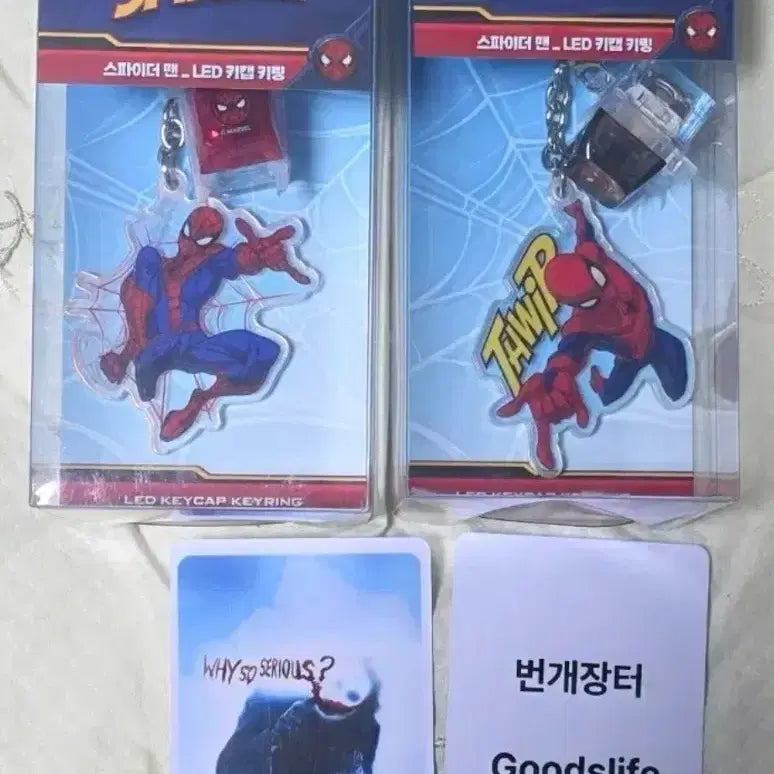 [BUNJANG] Spider-Man Keycap Keyring Set / 2개 세트) 스파이더맨 키캡 키링 브랜드 뉴데이 굿즈