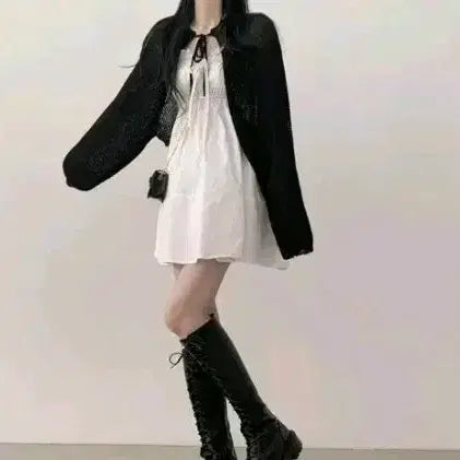 [BUNJANG] Astyle Crop Knit Cardigan / 에이블리 크롭 니트 가디건
