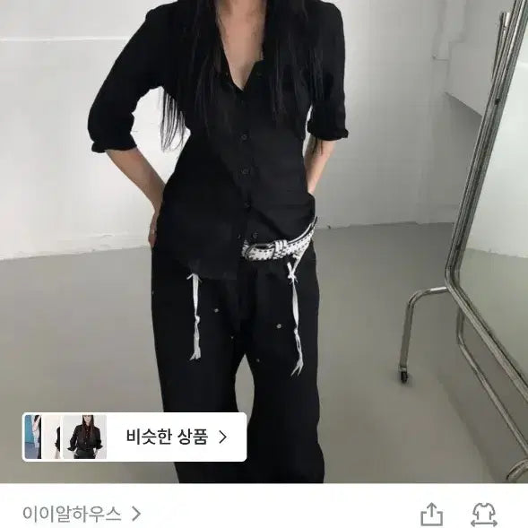 [BUNJANG] EERHOUSE A01-SH Black Shirt / 이이알하우스 woon shirts / 디에이디 a01-SH