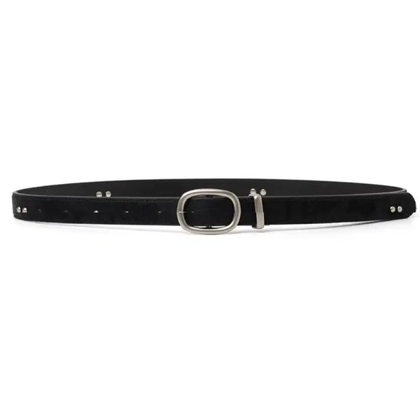 [BUNJANG] Milo Archive Hair Calf Skin Belt Black / [새상품] 밀로 아카이브 헤어리 카프 스킨 벨트 블랙