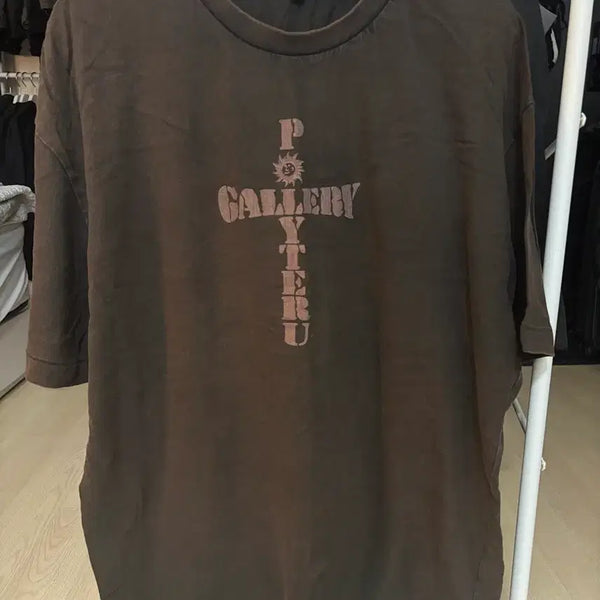 [BUNJANG] Politeru 1011 Crosty Bleached Black T-Shirt / [4] 폴리테루 1011 크로스티 반팔 블리치드블랙