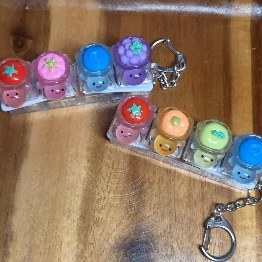 [BUNJANG] Handmade Lucky Turtle Keycap Keychain with LED / (새상품)행운거북이 수제키캡키링!![LED]