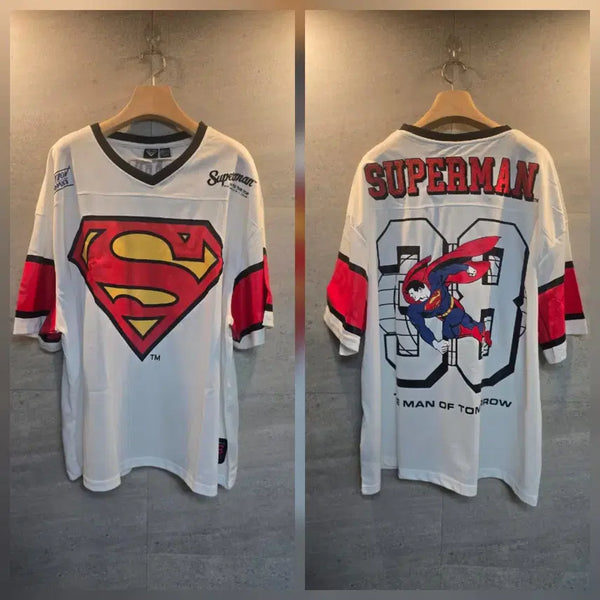 [BUNJANG] Superman Action Comics Jersey T-Shirt / 초래어. 슈퍼맨. 액션 코믹스. 져지 반팔티.