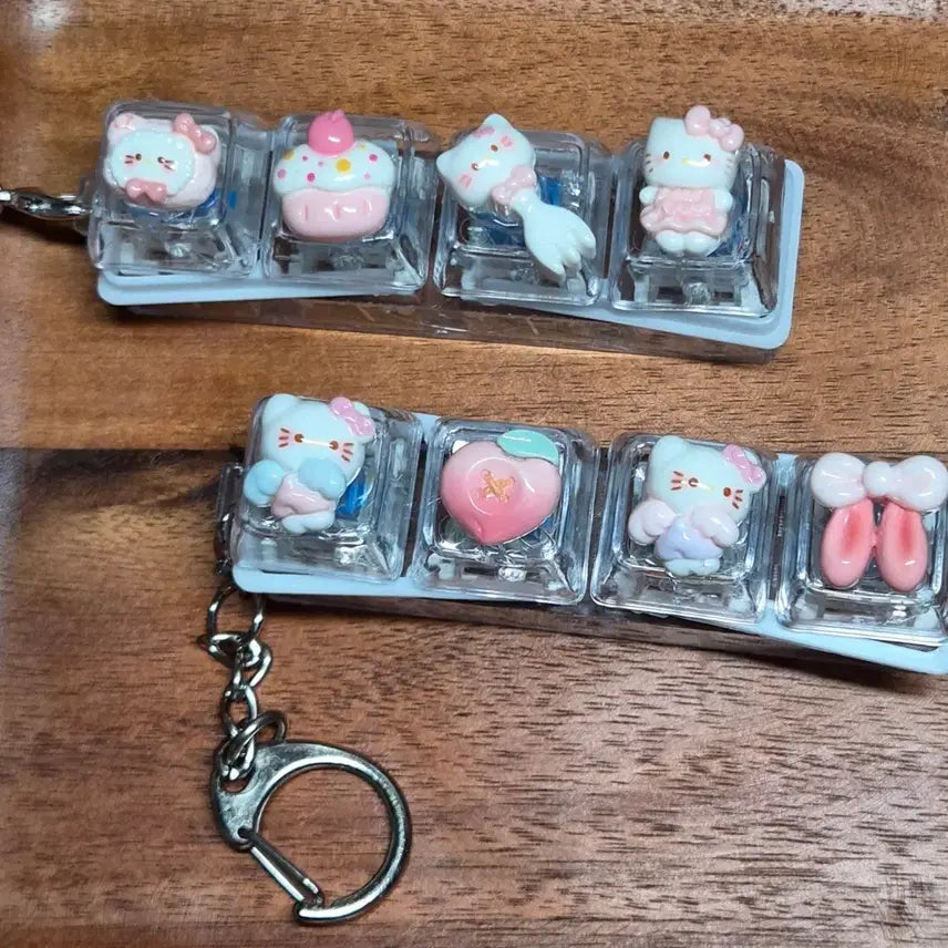 [BUNJANG] Hello Kitty Handmade Keycap Set [LED] / (새상품)헬로키티 수제키캡 [LED]