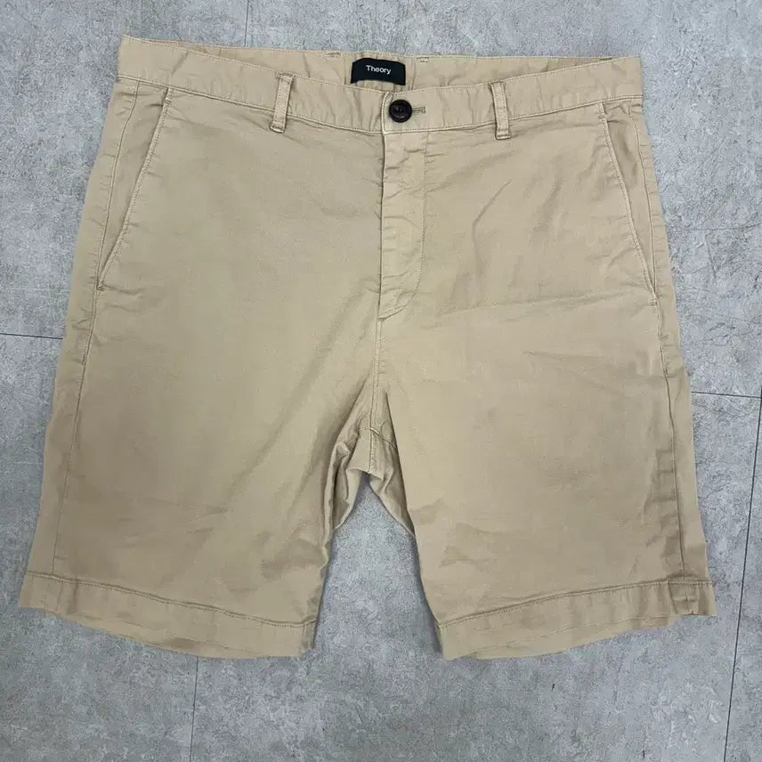 [BUNJANG] Theory Men's Beige Cotton Chino Shorts Size 33 / (정품) 띠어리맨 theory 베이지 치노 면 반바지 33사이즈 급처