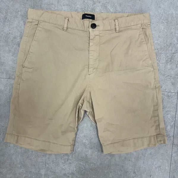 [BUNJANG] Theory Men's Beige Cotton Chino Shorts Size 33 / (정품) 띠어리맨 theory 베이지 치노 면 반바지 33사이즈 급처