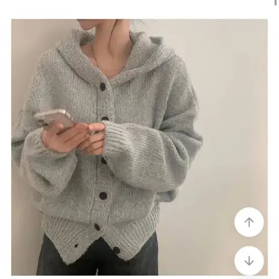 [BUNJANG] Gray Hooded Cardigan / 후드 가디건 그레이