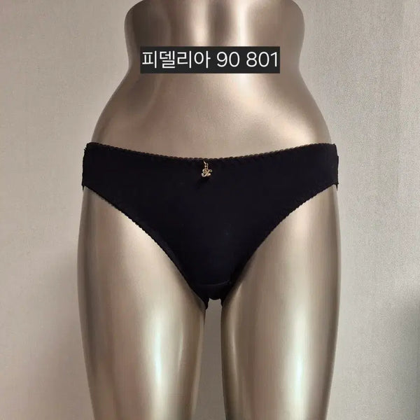 [BUNJANG] Fidelia Black Lace Women's Panties Size 90 / 중고 여성 팬티 피델리아 블랙 레이스 90