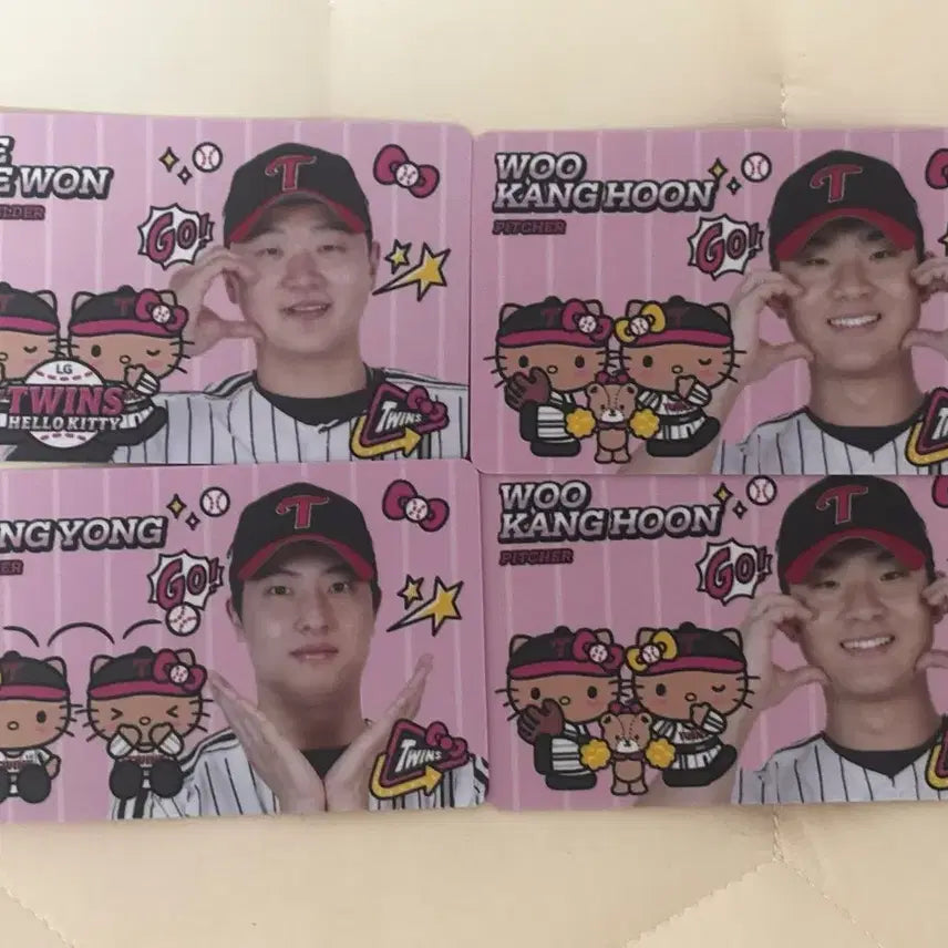 [BUNJANG] LG Twins Kitty Photocard Wooh Kang-hoon, Lee Jae-won, Lee Jeong-yong / 엘지트윈스 키티 포토카드 포카 우강훈 이재원 이정용 원가 양도