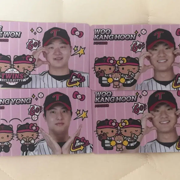 [BUNJANG] LG Twins Kitty Photocard Wooh Kang-hoon, Lee Jae-won, Lee Jeong-yong / 엘지트윈스 키티 포토카드 포카 우강훈 이재원 이정용 원가 양도