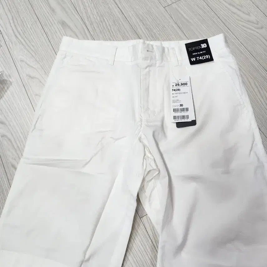 [BUNJANG] TOPTEN Slim Fit White Shorts (Size 29) / 새상품 탑텐 흰색반바지(29)