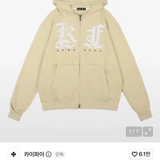 [BUNJANG] Kafai Glint Study Hood Zip-up Yellow M / 카이파이 글린트 스터디 후드 집업 옐로우 M