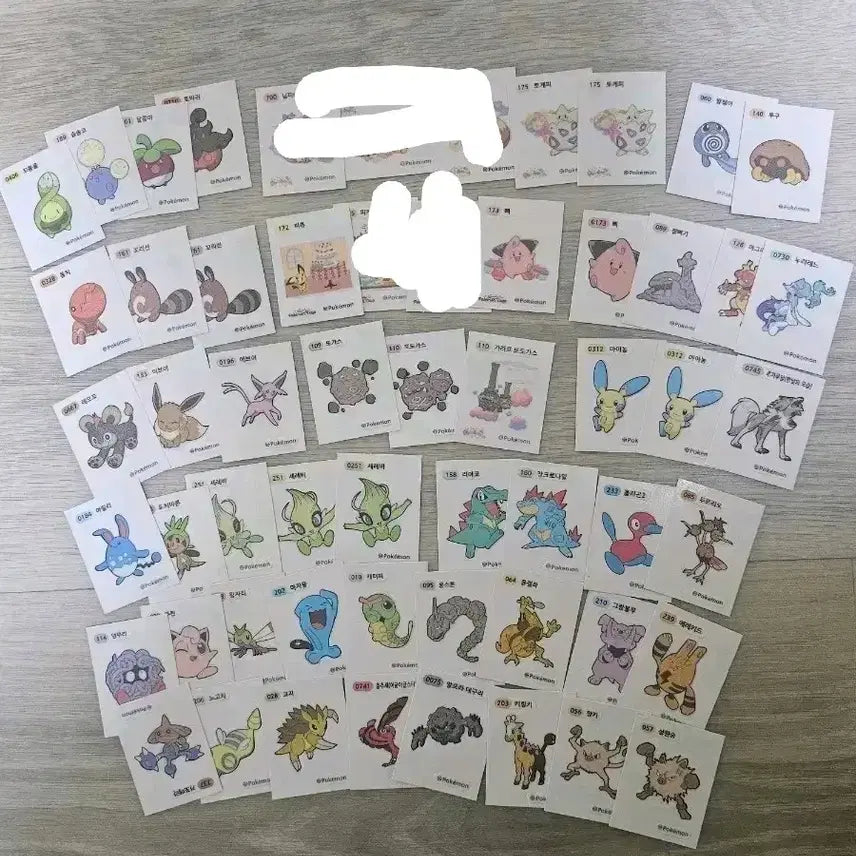[BUNJANG] Pokemon Stickers Bundle / 루가루암 , 누리레느 , 러블리 띠부씰등등 포켓몬띠부씰 팝니다!