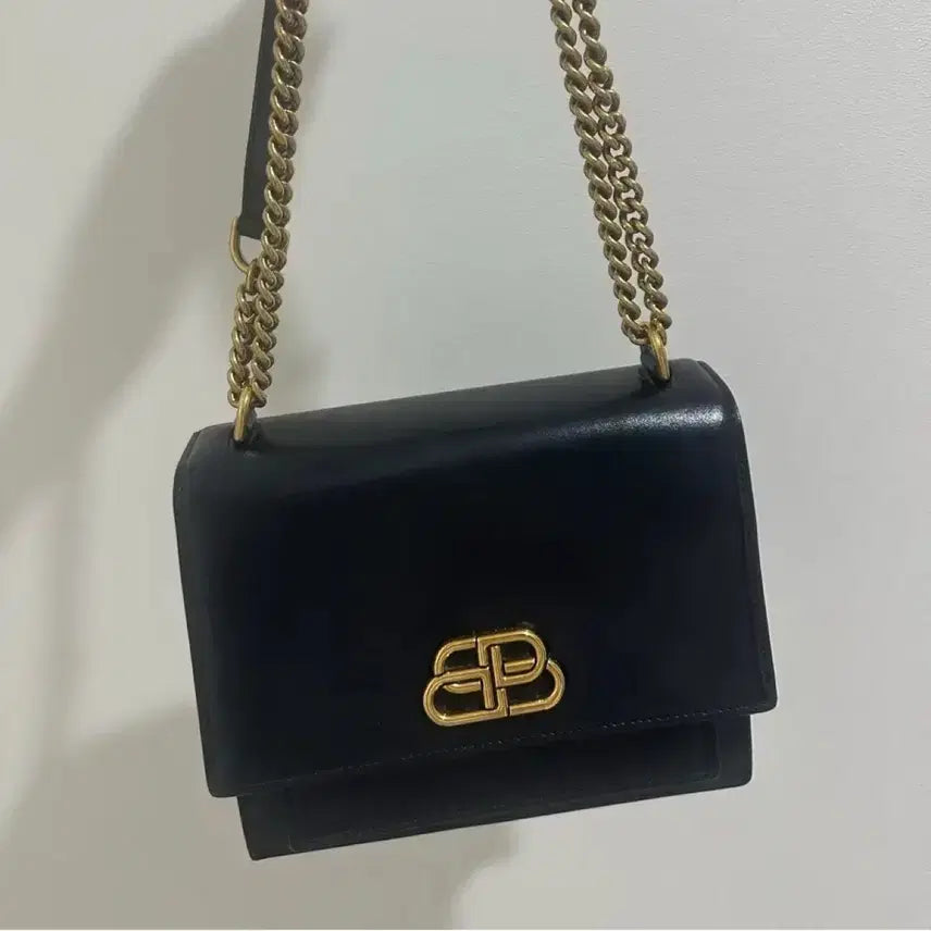 [BUNJANG] Balenciaga BB Black Chain Shoulder Bag / 발렌시아가 BB 블랙 체인 숄더백