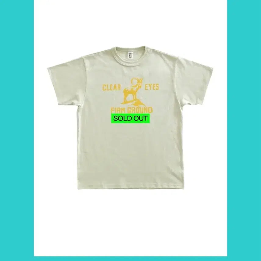 [BUNJANG] Collect Piece Short Sleeve T-Shirt (Light Olive) / 컬렉트피시스 반팔 m