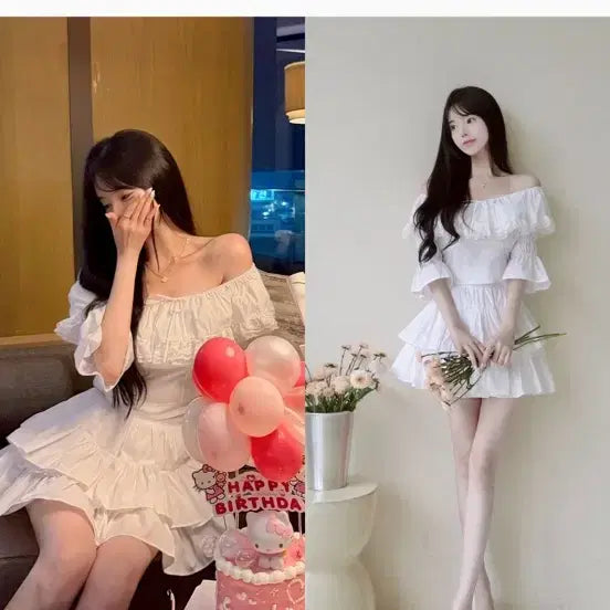 [BUNJANG] Mayyoon Fairy Lace Blouse + Ruffle Skirt Set / 메이윤 페어리 레이스 블라우스+캉캉스커트 set 화이트 새상품
