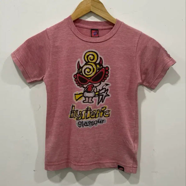 [BUNJANG] Hysteric Glamour Pink Character T-Shirt / 히스테릭 글래머 핑크 캐릭터 반팔 티셔츠