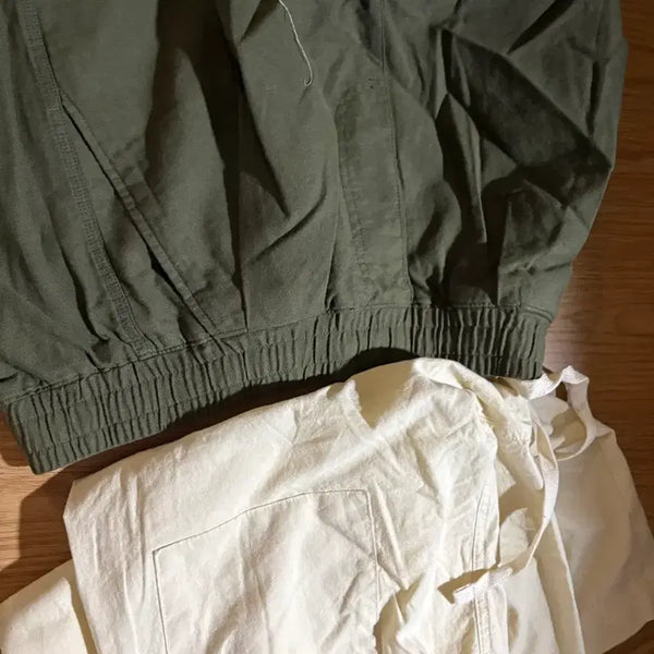 [BUNJANG] Nike Half Pants Set Khaki Ivory / 하프팬츠 카키 아이보리 나이키 긴바지