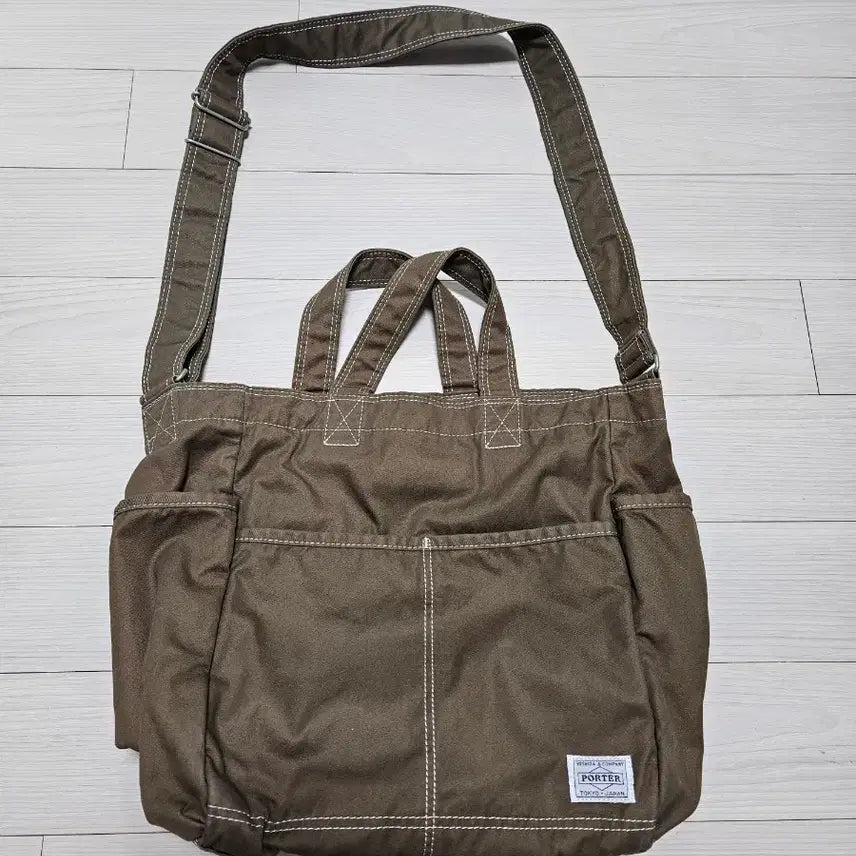 [BUNJANG] Yoshida Porter Favor 2-Way Shoulder Tote Bag Khaki / 요시다포터 페이버 숄더백 토트백 카키 올리브 porter favor