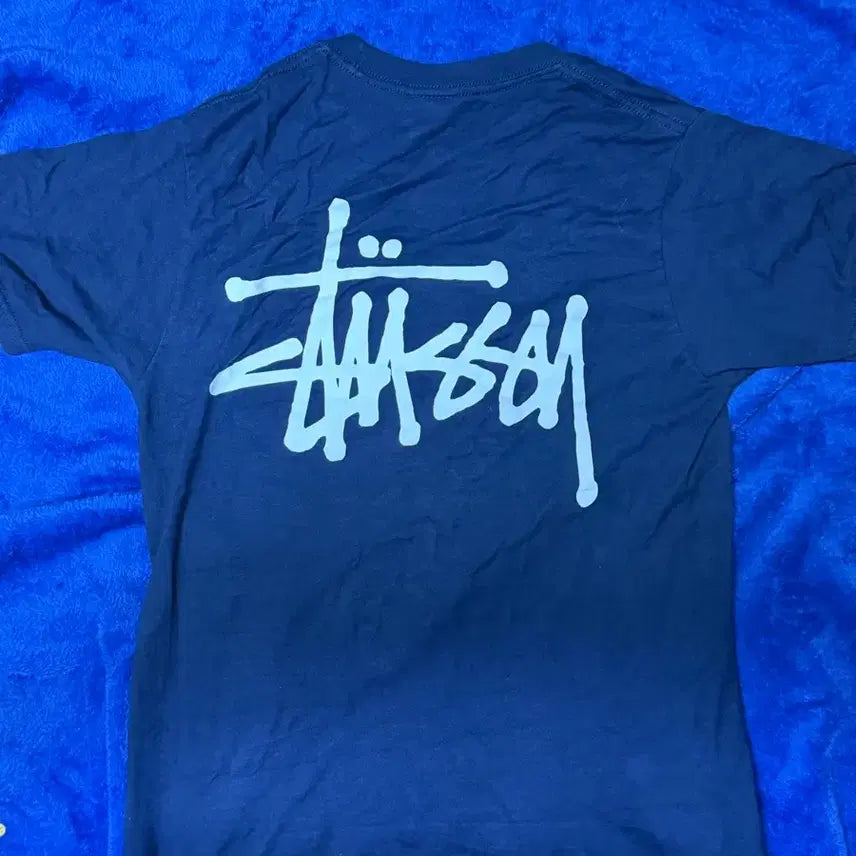 [BUNJANG] Stussy Short Sleeve T-Shirt Navy Small / 스투시 반팔티 네이비 s