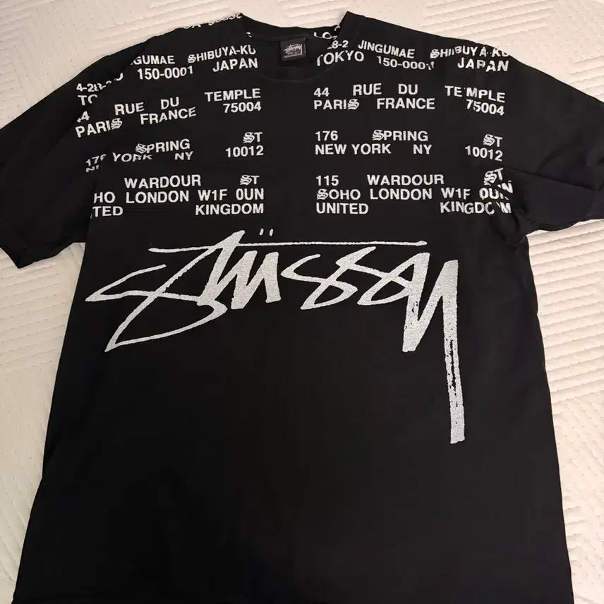[BUNJANG] Stussy World Tour T-Shirt Black L / 스투시 월드투어 반팔티 블랙 L