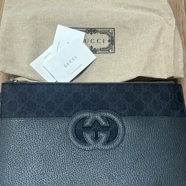 [BUNJANG] Gucci Cutout Interlocking G Clutch Bag / 구찌 컷아웃 인터로킹 G 클러치백 팝니다