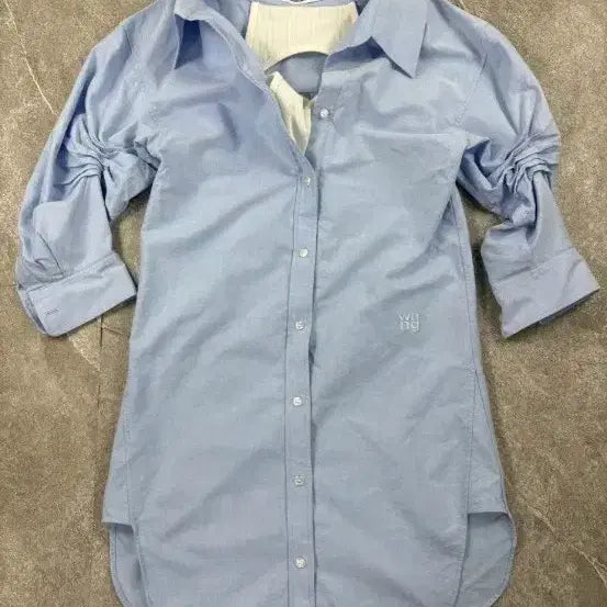 [BUNJANG] Alexander Wang Sky Blue Shirtdress Size 2 / 알렉산더왕 Alexander Wang 스카이블루 셔츠 원피스 2사이즈