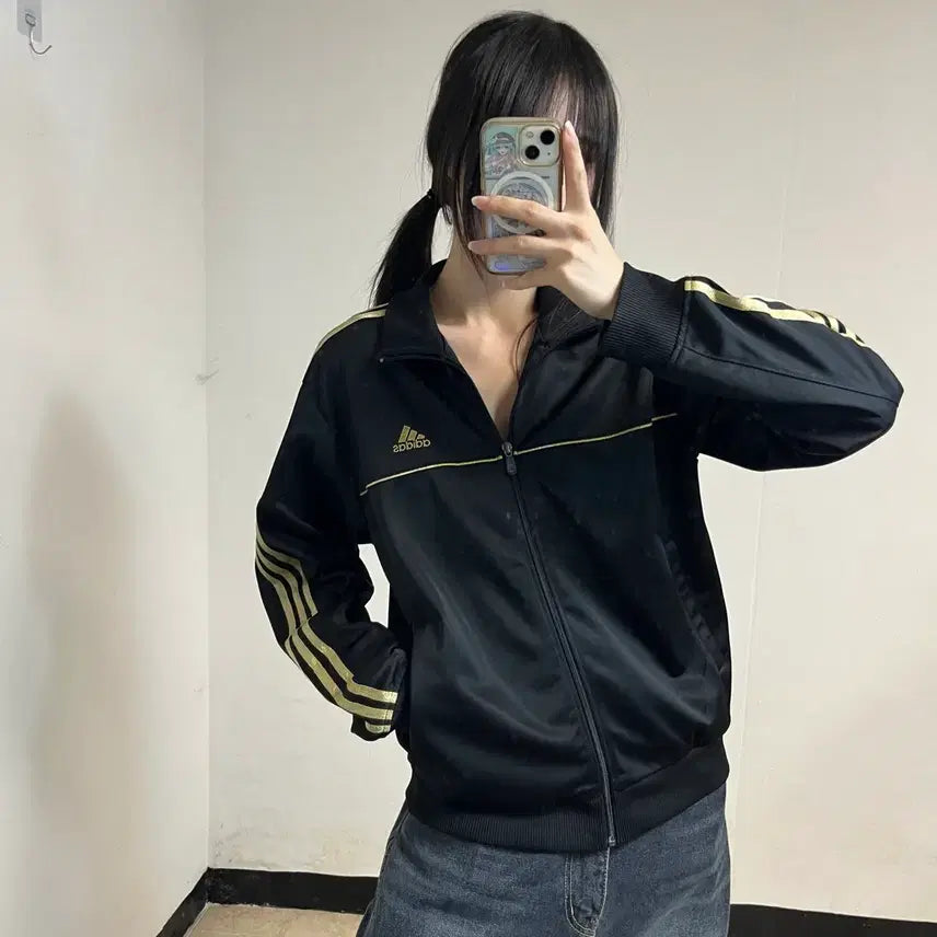[BUNJANG] Adidas Black Gold Track Jacket / 아디다스 블랙 골드 져지
