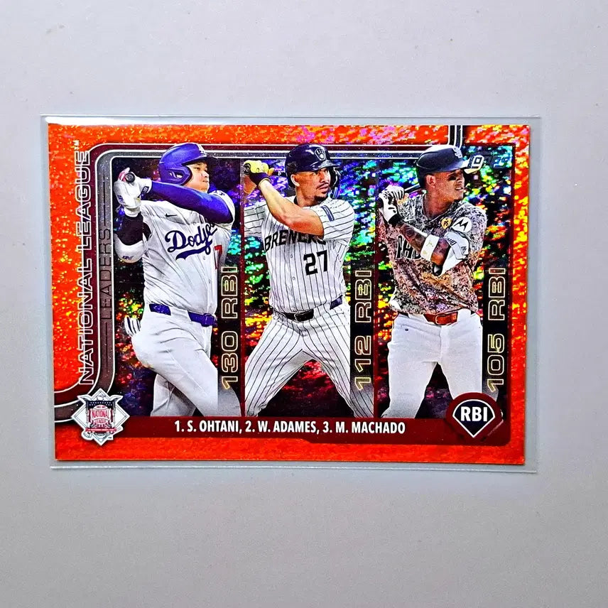 [BUNJANG] Shohei Ohtani MLB 2025 Topps 25th Anniversary Orange Holofoil RBI Leader Commemorative Card / MLB 오타니 쇼헤이 25한정 오렌지 홀로포일 타점1위 기념카드 2025 탑스
