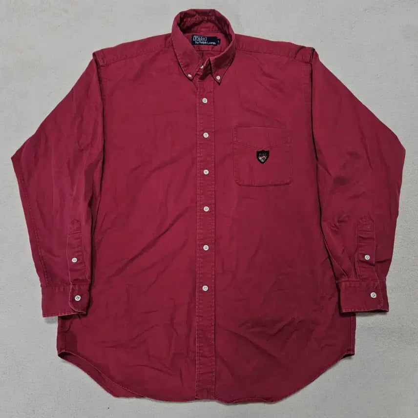 [BUNJANG] Polo Ralph Lauren 90s Shield Logo Shirt / 폴로 랄프로렌 올드스쿨 90s 쉴드 와펜 셔츠 급처
