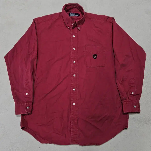 [BUNJANG] Polo Ralph Lauren 90s Shield Logo Shirt / 폴로 랄프로렌 올드스쿨 90s 쉴드 와펜 셔츠 급처