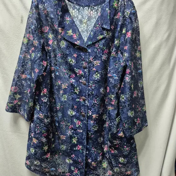 [BUNJANG] Floral Print Blouse Size 88 / 꽃무늬 블라우스88
