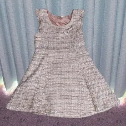[BUNJANG] LIZLISA Liz Mellow Pink Tweed Dress / 리즈리사 리즈멜로 핑크 트위드 원피스