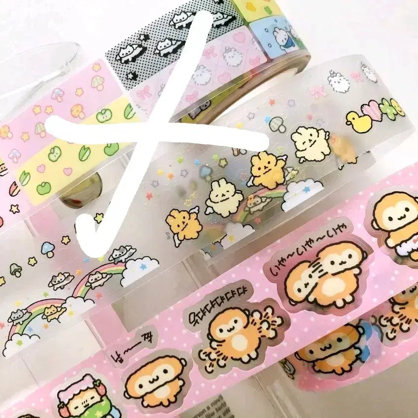 [BUNJANG] 50cm Monkey Pattern Die-Cut Sticker / 솝찌 숭이숭이원숭이 키스컷띵