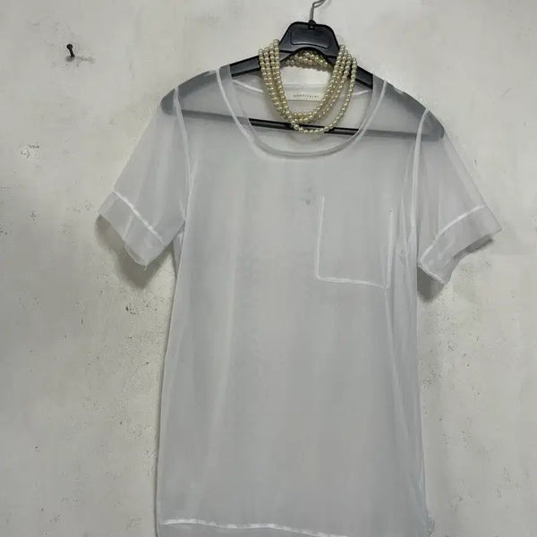 [BUNJANG] N6880 Mesh See-Through T-Shirt / 특가새)N6880 메쉬 시스루 티셔츠