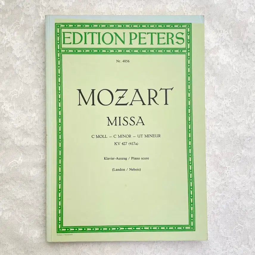 [BUNJANG] Mozart Missa Brevis in C minor (KV 427) Sheet Music / [해외 악보/ 희귀도서/ 미사용] 모차르트 미사 (KV 427) : c minor (c 단조)