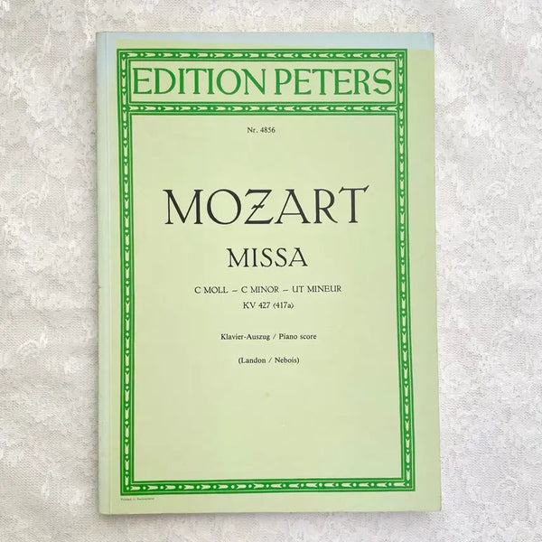 [BUNJANG] Mozart Missa Brevis in C minor (KV 427) Sheet Music / [해외 악보/ 희귀도서/ 미사용] 모차르트 미사 (KV 427) : c minor (c 단조)