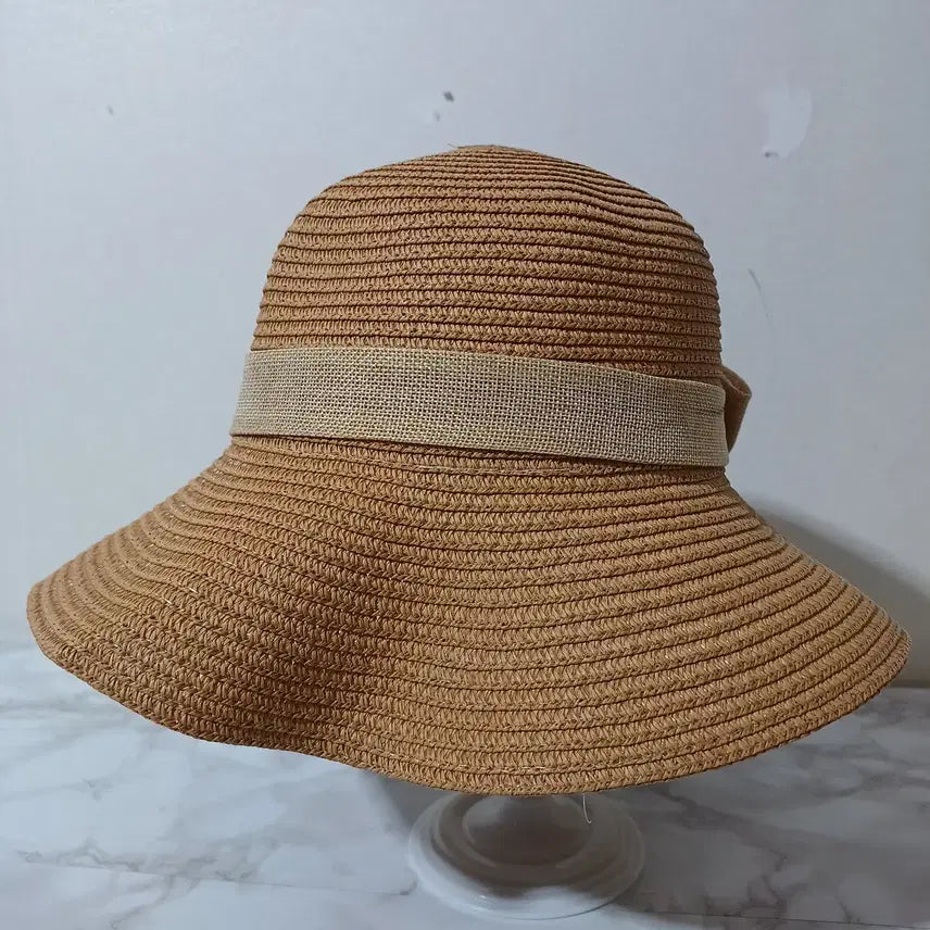 [BUNJANG] Rose Ribbon Rattan Hat / 여성 장미리본 라탄모자 (26F53)