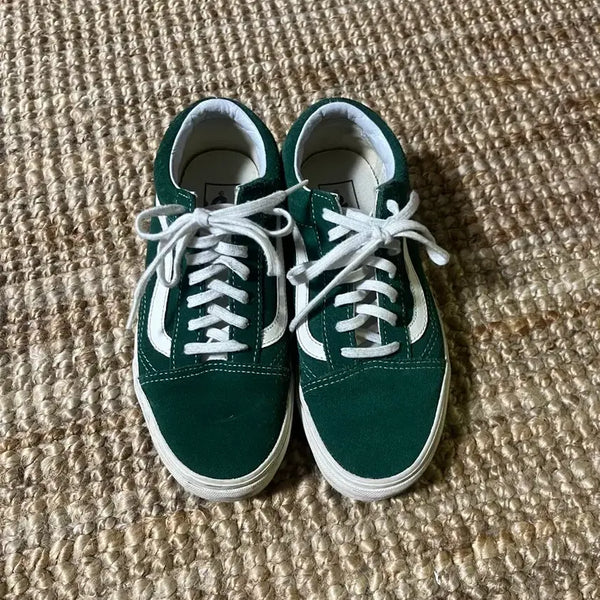 [BUNJANG] Vans Old Skool Suede Green Shoes / 반스 올드스쿨 스웨이드 그린 230
