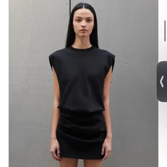 [BUNJANG] ERA Women Fitted Sleeveless Tuck Dress - Black / Era WOMEN FITTED SLEEVE LESS TUCK DRESS - BLACK