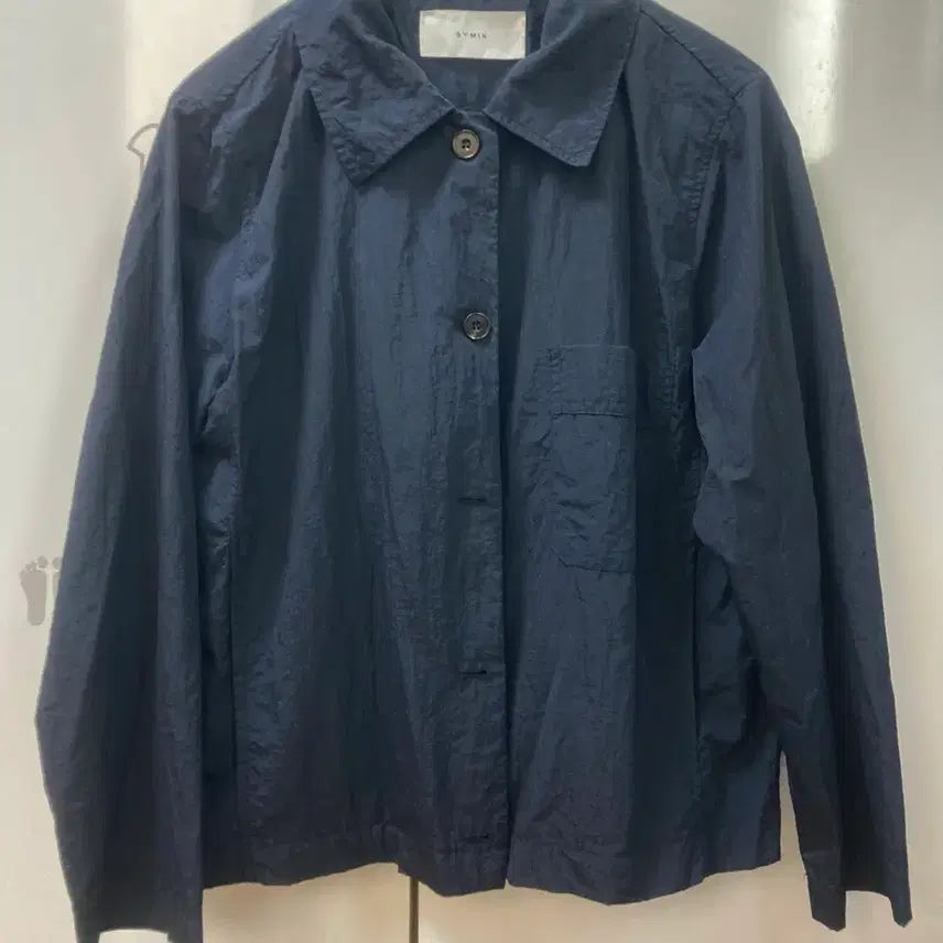 [BUNJANG] BYMIN Women's Navy Nylon Shirt Jacket Size 55 / 여성 네이비 나일론 셔츠 자켓 (55)