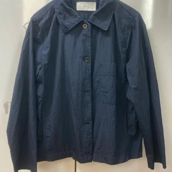 [BUNJANG] BYMIN Women's Navy Nylon Shirt Jacket Size 55 / 여성 네이비 나일론 셔츠 자켓 (55)