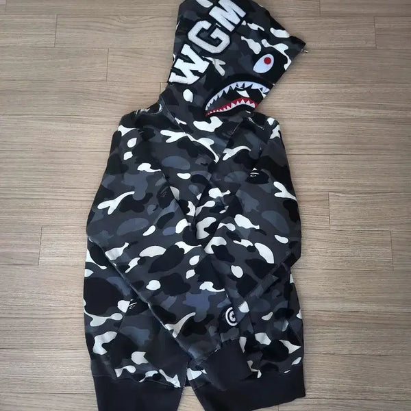 [BUNJANG] BAPE Hooded Zip-Up Sweatshirt Black M / 베이프 후드집업 흑계 m