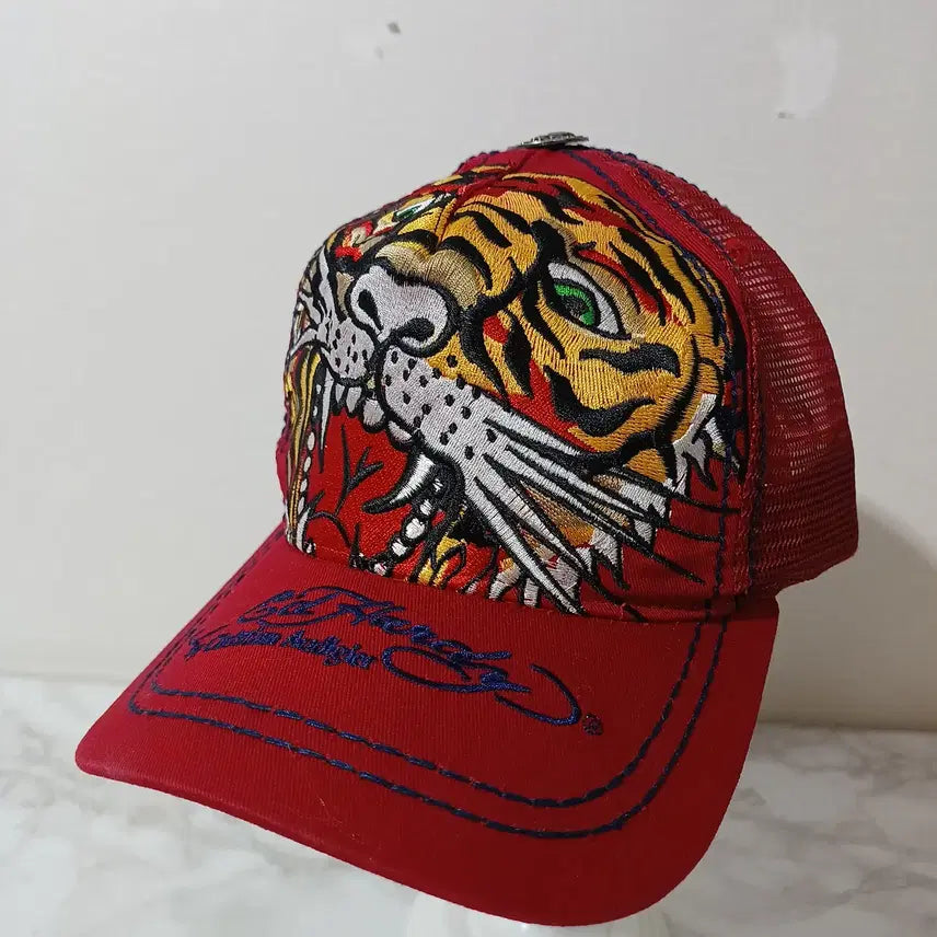 [BUNJANG] Ed Hardy Men's Tiger Embroidery Mesh Cap Hat (26F50) / 에드하디 남성 타이거 자수 매쉬캡 모자 (26F50)