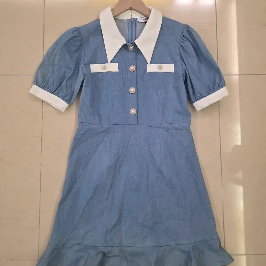 [BUNJANG] Untage Denim Blue Midi Dress / untage 언티지  데님 블루 원피스