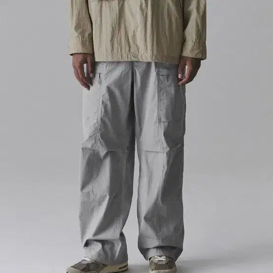 [BUNJANG] Musinsa Standard CN Belted Utility Pants Light Gray / 무신사 스탠다드 CN 벨티드 유틸리티 팬츠 라이트그레이