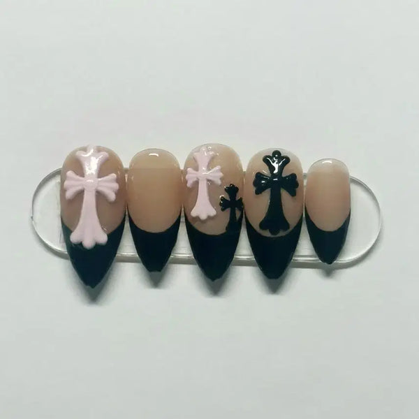 [BUNJANG] Blackpink Chrome Hearts Nail Tips / 블랙핑크 크롬하츠 네일