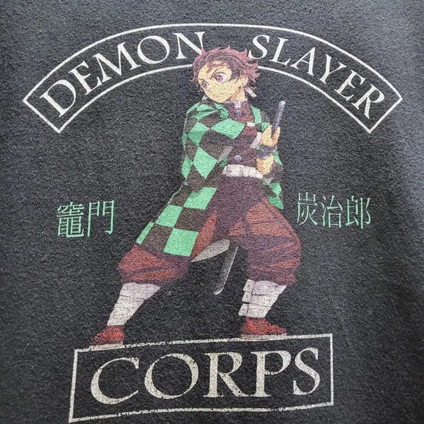 [BUNJANG] Demon Slayer Official Vintage T-Shirt (Logo Wear) / 595 ) 귀멸의칼날 공식 정품 빈티지 티셔츠 (로고에사용감o)