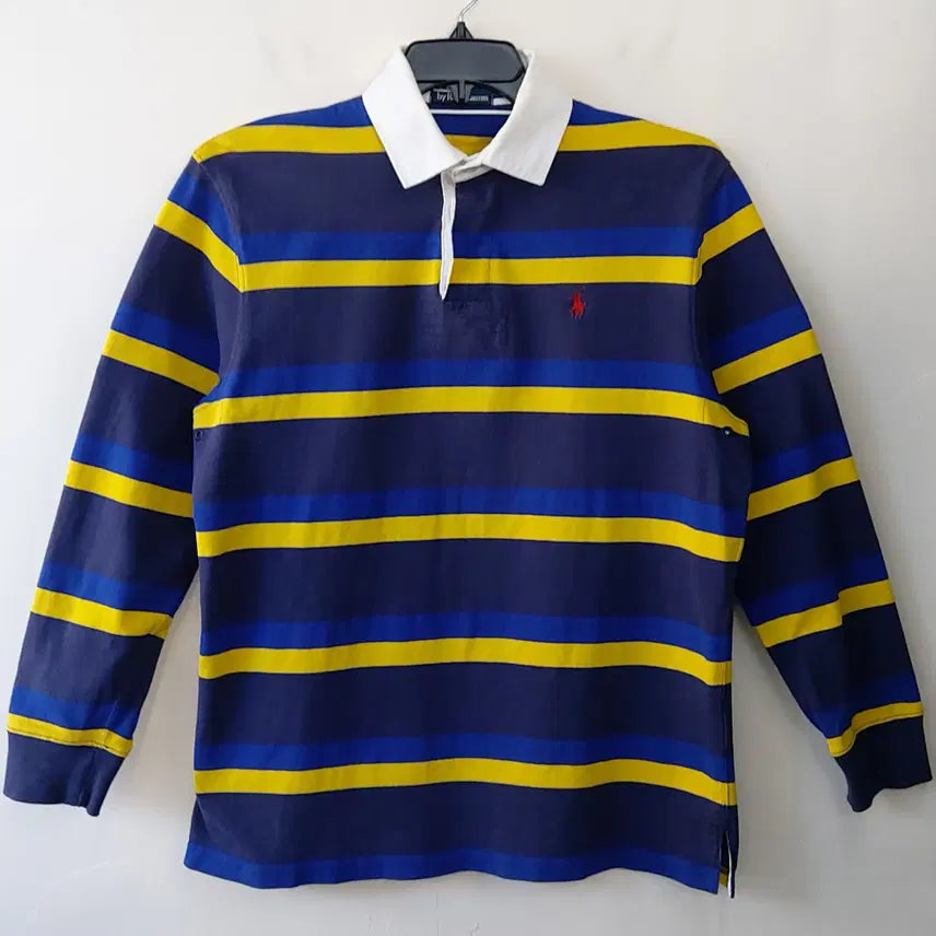[BUNJANG] Polo Ralph Lauren Striped Rugby T-Shirt L/105 / 폴로랄프로렌 빈티지 L/105 스트라이프 럭비 티셔츠. NY. +B.